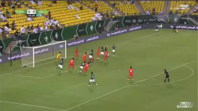 نتيجة الشوط الأول ..السعودية وسنغافورة تصفيات كأس العالم 2022