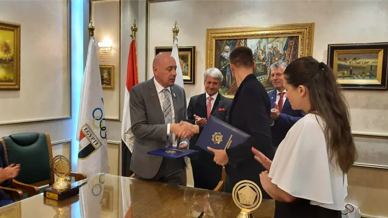 الاتحاد المصرى للخماسى الحديث يوقع مذكرة تفاهم مع نظيره الاوزبكى