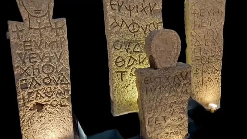 مشاركة متحف اثار الاسماعيلية بمجموعة شواهد قبور موشى ديان