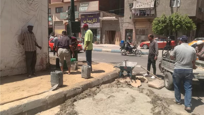 تطوير اسوار الوحدات المحليه وازالة مخافة بناء والغاء نقطة قمامه فى نطاق حى ثان الاسماعيليه