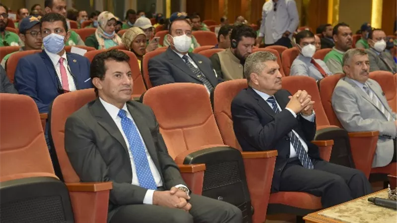 الفريق أسامة ربيع يستقبل وزيرالشباب ووفود ٥٣ دولة