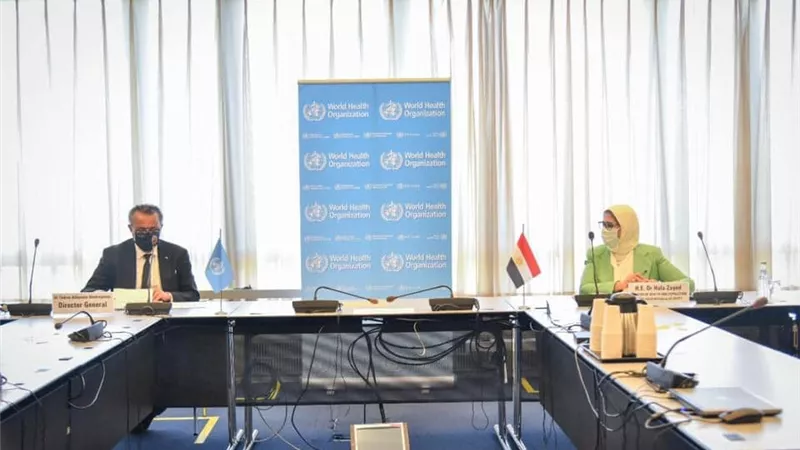 هالة زايد تبحث مع منظمة الصحة العالمية اعتماد لقاح كورونا بعد تصنيعه بمصر