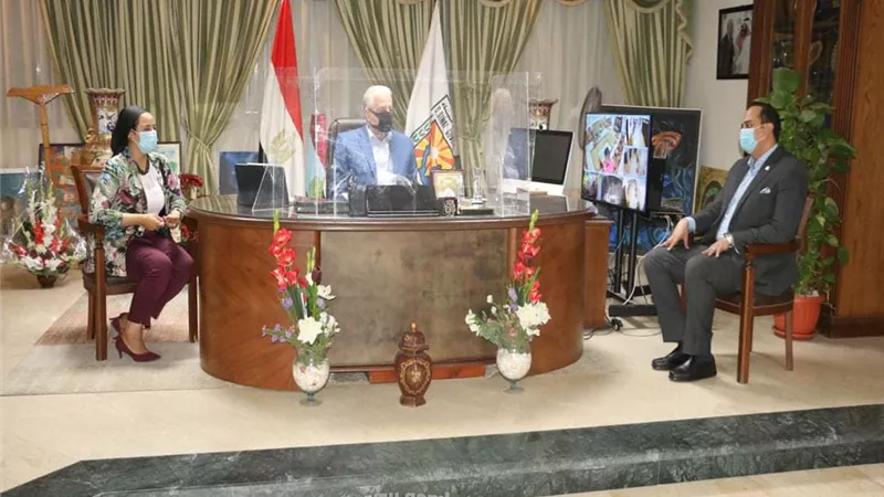 فودة يستقبل السبكي استعدادا لاطلاق مشروع التامين الصحي الشامل بجنوب سيناء