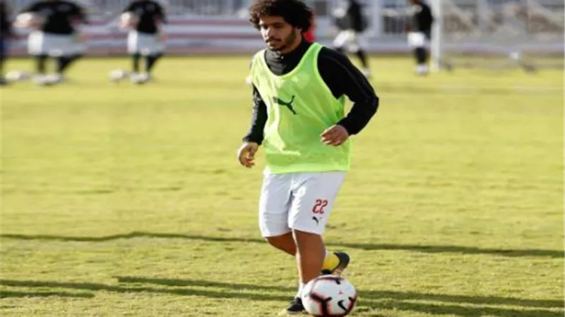 عبد الله جمعة يؤدى تدريبات تأهيلية على هامش مران الزمالك