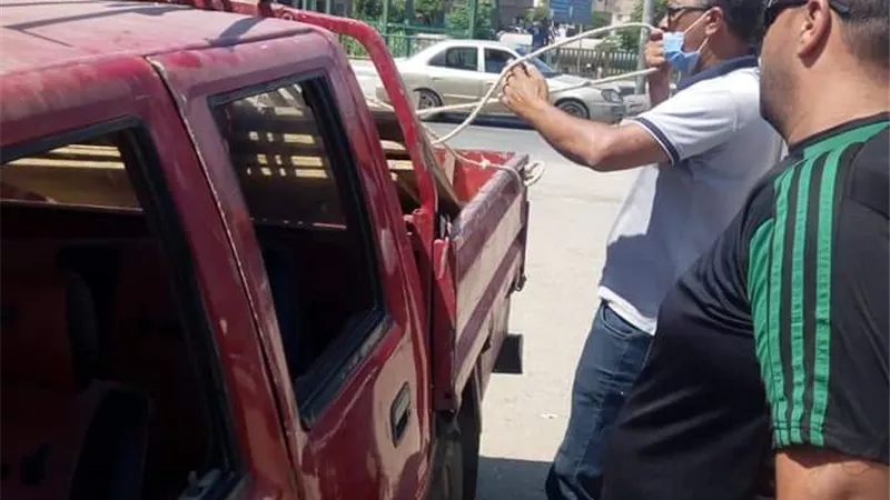 ضبط 83 إشغال مخالف و8 أشخاص بدون كمامة خلال حملة في بلبيس