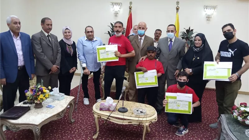 شوشه يكرم ذوى الاعاقة الفائزين فى كأس مصر.. وشابين لمبادرة نظافة الشاطىء