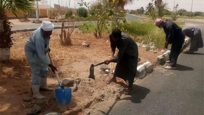 توزيع 53 حاوية نظافة جديدة في مدينة أبوسمبل السياحية