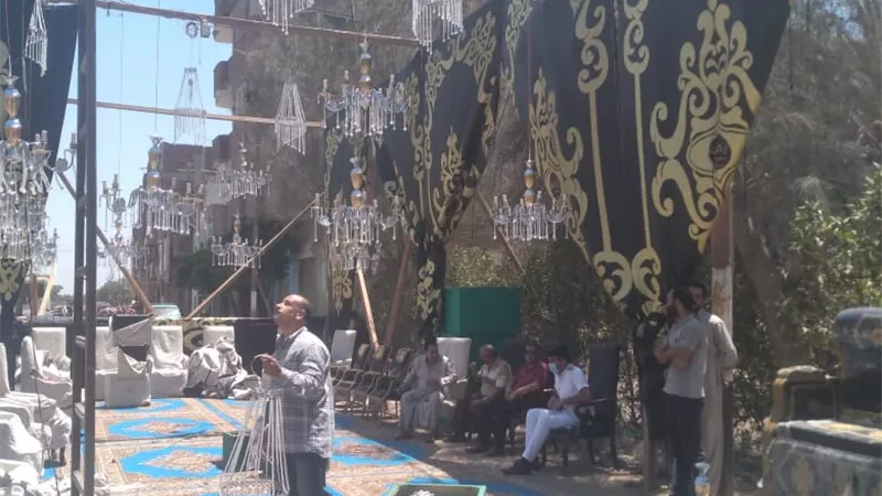 فض سرادق عزاء بمدينة القنايات بالشرقية