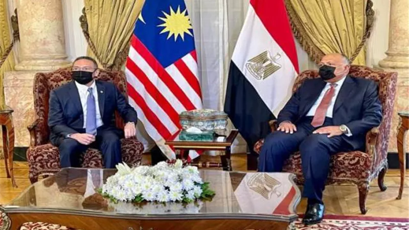 وزير الخارجية يستقبل نظيره الماليزى فى قصر التحرير
