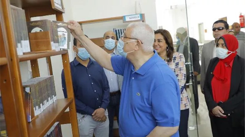 المستشار عدلى منصور يزور دمياط و يتفقد مكتبة مصرالعامة والمدينة الصديقة للنساء..صور