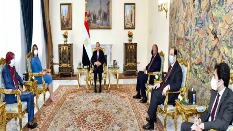 السيسى لوزيرة خارجية ليبيا : مصر معكم .. ولكم منا كل الدعم والخير