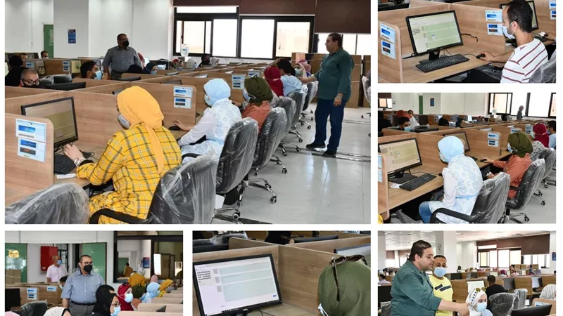 إختبار ١٢٠ متدرب للحصول على شهادة اساسيات التحول الرقمى بجامعة القناة