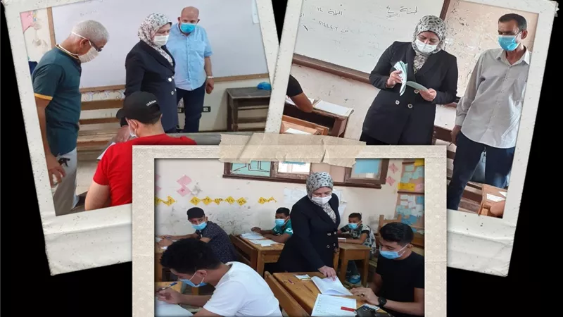محافظ بني سويف يتابع أعمال الامتحان التجريبي الثالث لطلاب الثانوية العامة