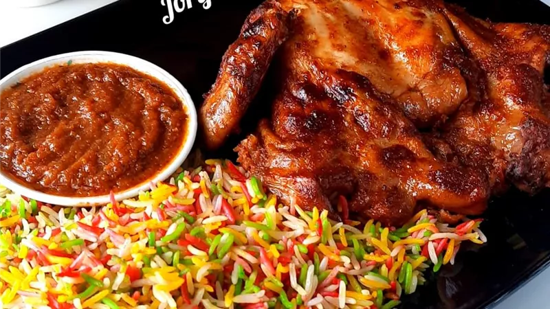 خلطة الفراخ المشويه مع الأرز الملون للشيف ولاء الحفناوى بالفيديو.. مطبخ صابرين