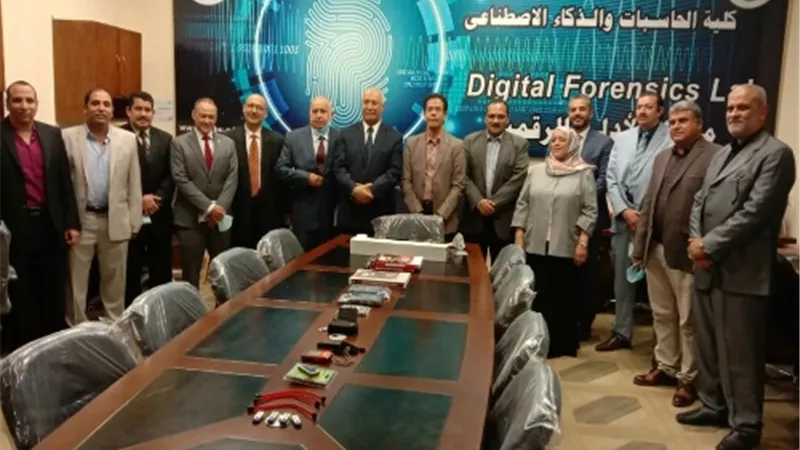 الجيزاوى يفتتح معمل الأدلة الرقمية بجامعة بنها