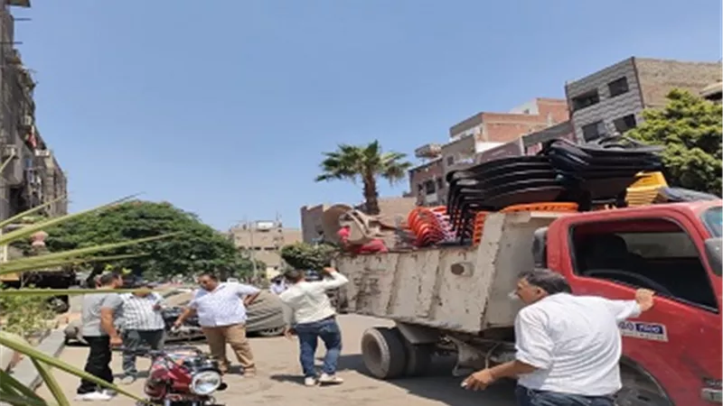 رفع ١٠٠ حالة اشغال بشمال الجيزة