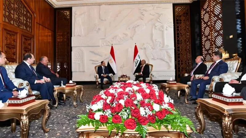 السيسي : نتطلع الى تعزيز التعاون الاقتصادي والاستراتيجي مع العراق