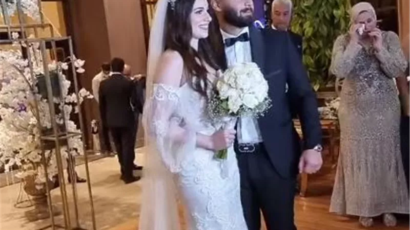 حفيد الفنان يوسف شعبان يخطف الانظار بحفل زفافه.. صور