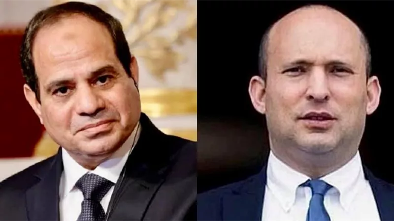 السيسي يجري اتصالاً هاتفياً برئيس الوزراء الإسرائيلي