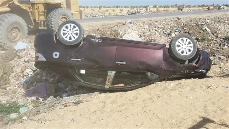 مصرع شخص وإصابة ٣ أخرين فى انقلاب سيارة ملاكي بطريق الغردقة رأس غارب