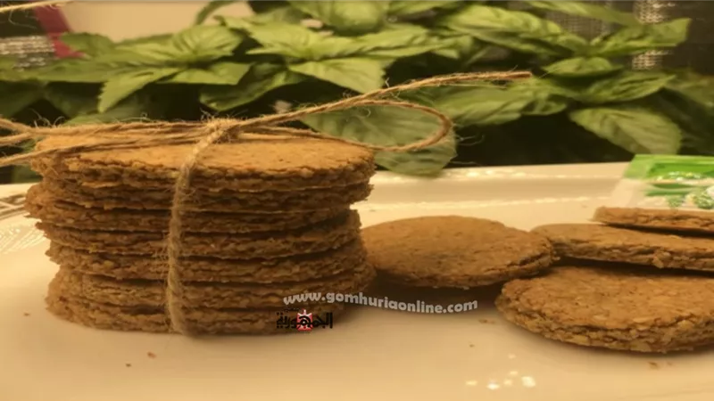 بسكويت الشوفان الصحى بدون زبدة للشيف بسمه محسب بالفيديو.. مطبخ صابرين