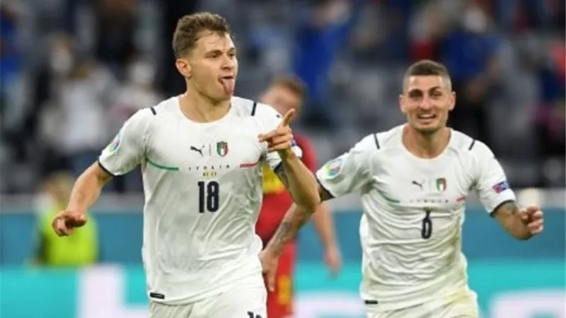 ايطاليا تتقدم على بلجيكا بهدفين لهدف فى شوط مثير بربع نهائى يورو 2020