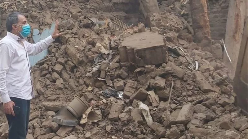 الجيزة تتلقي بلاغا بإنهيار حوائط بعقار مقام بالطوب اللبن بالحوامدية