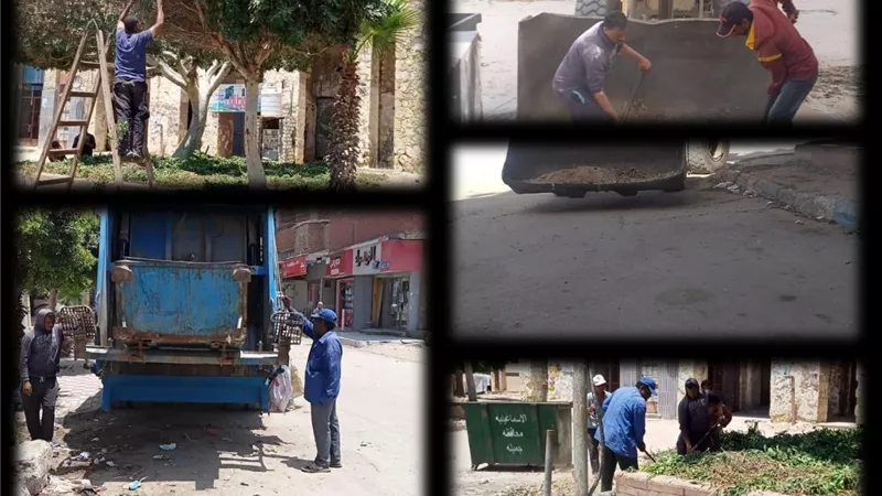 رفع ١٠ طن اتربة بقرية ابوخليفة بمركز القنطرة