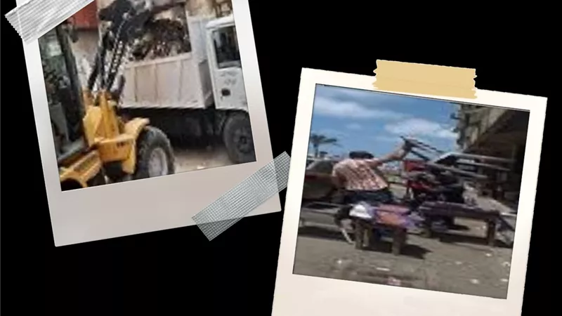 ايقاف أعمال ترميم مخالف ورفع الأشغالات بحى الجمرك