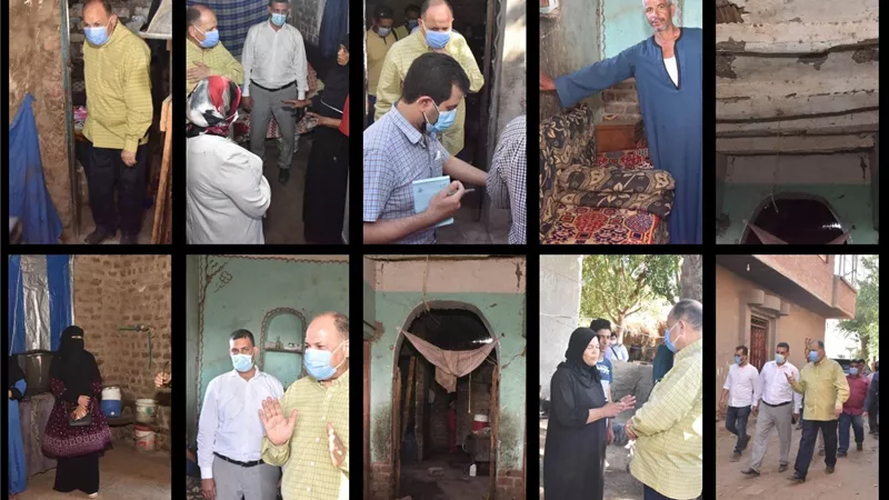 محافظ أسيوط يتفقد عدد من المنازل المدرجة ضمن مبادرة سكن كريم بعزبة العزايزة