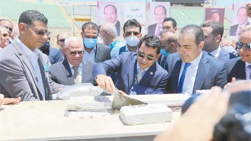 بورسعيد احتفلت بوضع حجر اساس ستاد النادي المصري الجديد