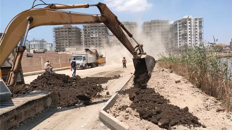 استمرار حملات رفع كفاءة الطرق والشوارع بمركز المنصورة