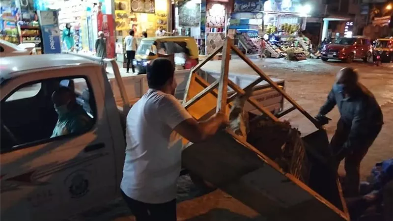رئيس مدينة الحامول الجديد يتابع حملات رفع الإشغالات بشوارع المدينة وضبط مكبرات الصوت بالتكاتك