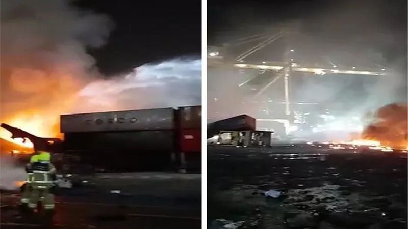 بالفيديو.. حكومة دبي تعلن السيطرة على حريق ميناء جبل علي