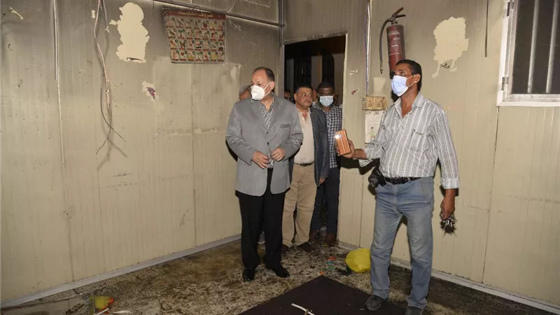 محافظ أسيوط يتفقد موقع حريق محدود بحديقة دار الصفا للفتيات الايتام