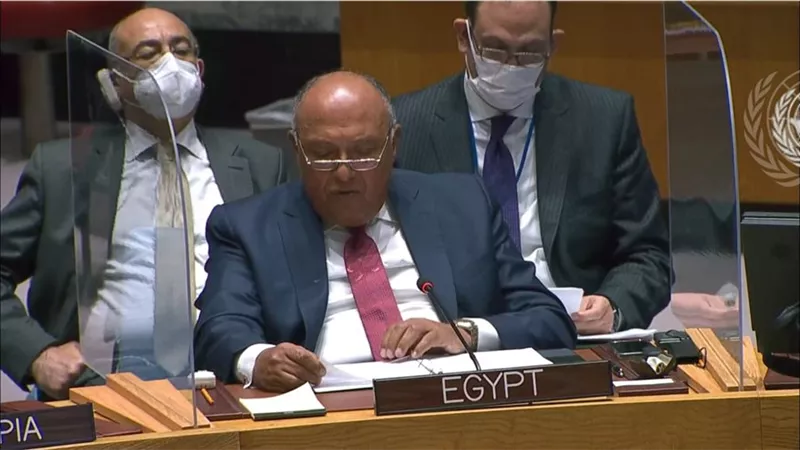وزير الخارجية : الاجراءات الاثيوبية كشفت عن اهدافها السياسية الحقيقية تجاه نهر النيل ونيتها التحكم فيه