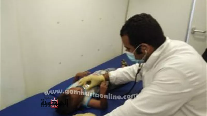 توقيع الكشف المجاني على عدد ( 2785 ) مواطن خلال القوافل الطبية في قرية الكوبانية باسوان