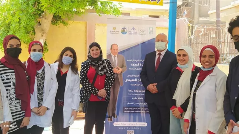 جامعة بنها تواصل تنظيم القوافل الطبية بقرى شبين القناطر