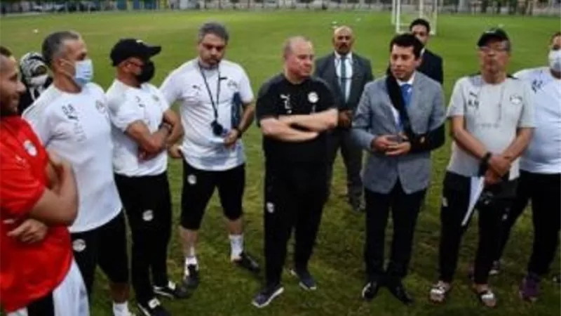 وزير الرياضة يشهد تدريب المنتخب الأولمبى قبل السفر لـ طوكيو