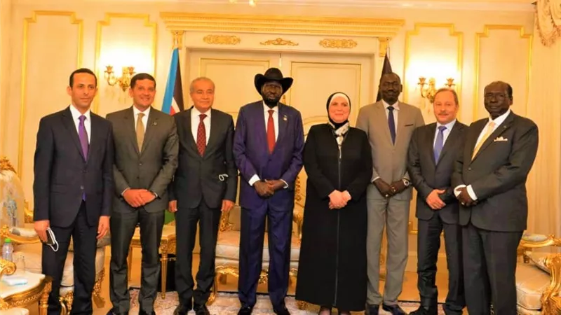 رئيس جنوب السودان يستقبل وزيرى الصناعة والتموين بالعاصمة جوبا