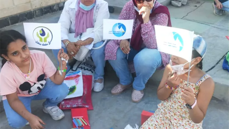 مياه دمياط تنظم حملة توعية فنية على لسان رأس البر