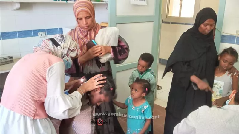 قافلة طبية لجامعة أسوان ضمن المبادرة الرئاسية حياه كريمة بقرية عنيبة مركز نصر النوبة