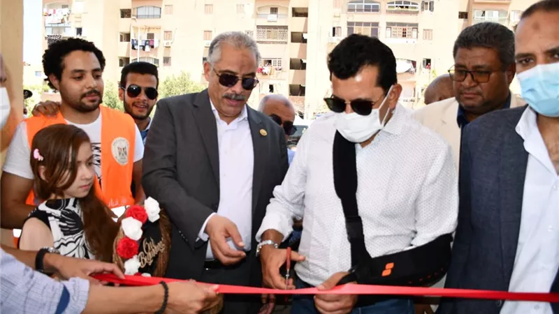 وزير الرياضة يضع حجر اساس مركز شباب مركز شباب المستقبل