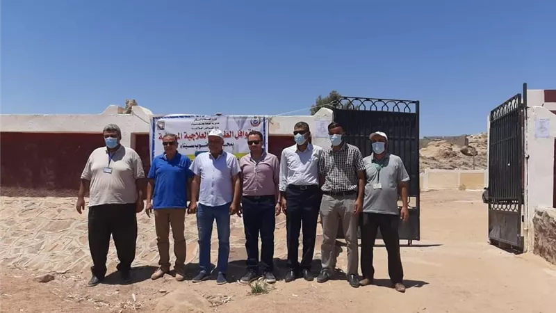 السكرتير العام المساعد ووكيل وزارة الصحة يتفقدان القافلة الطبية بالطرفة بسانت كاترين في مبادرة حياة كريمه