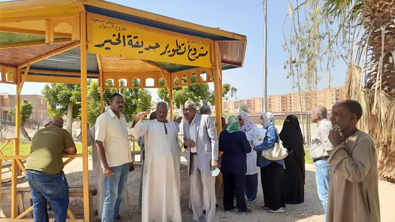 نائب محافظ أسوان تتفقد حديقة الخير بمدينة اسوان تمهيدا لتطويرها