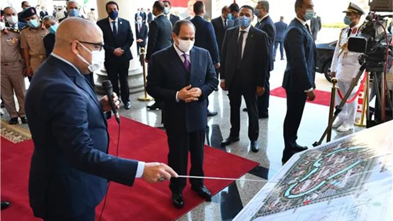 الرئيس السيسي يتابع الموقف التنفيذي والانشائي بمدينة الفنون في العلمين الجديدة