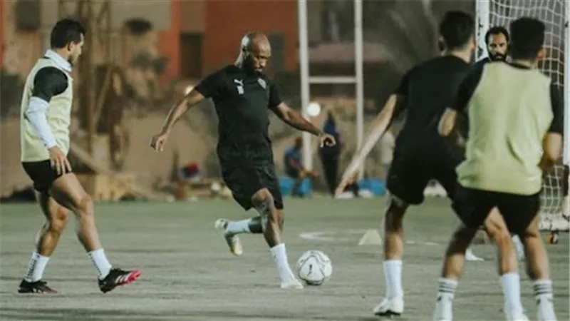 تقسيمة قوية للاعبى الزمالك فى المران المسائى