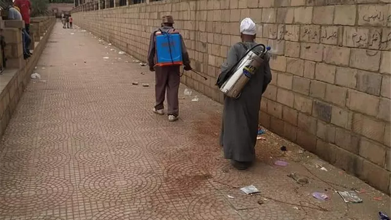 إدارة الأمراض المتوطنة بصحة قنا تنفذ حملة تطهير وتعقيم للمنشآت العامة