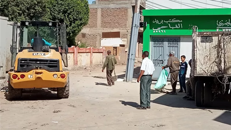 رفع ٢٠ طن تراكمات واتربة فى حملات نظافة بمدينة الأقصر
