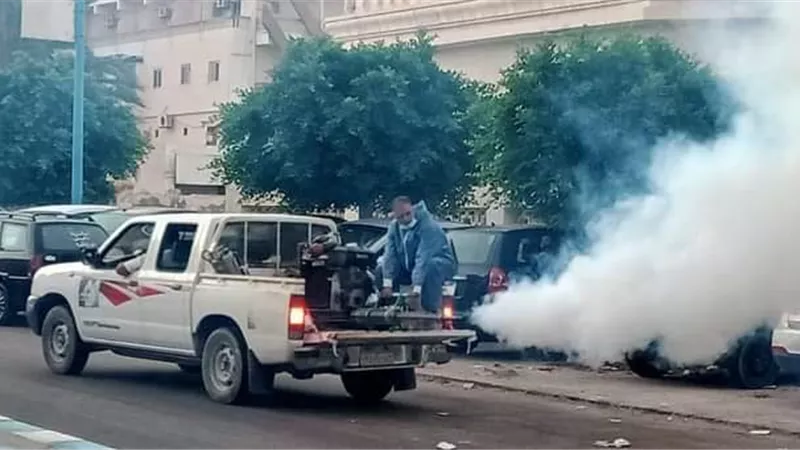تكثيف الرش الضبابي بمطروح لمقاومة ناقلات العدوي